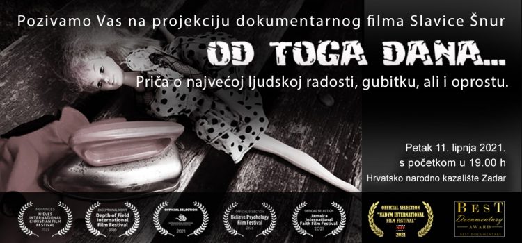 U HNK Zadar projekcija filma ‘Od toga dana’ o djeci ubijenoj u Domovinskom ratu