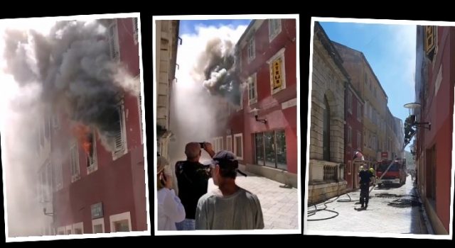 VIDEO Vatrogasci uspješno ugasili požar u centru Zadra
