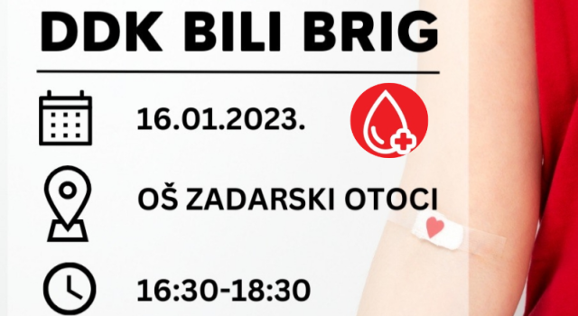 DDK Bili brig organizira akciju dobrovoljnog darivanja krvi