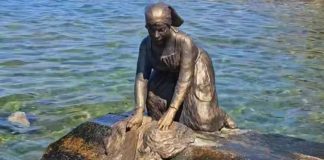 Spomenik “Zatonska pralja” postavljen u sjećanje na majke i bake koje su prale odjeću