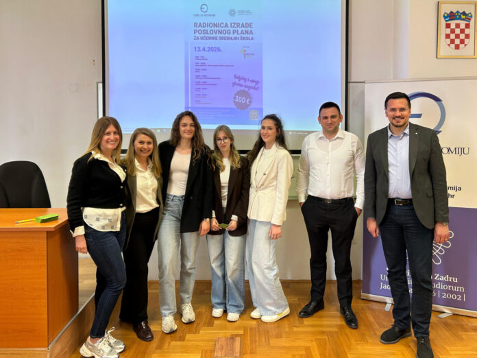 Srednjoškolci na radionici poslovnih planova na Odjelu za ekonomiju Sveučilišta u Zadru